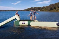 Water park and trampoline with lifetime warrantee